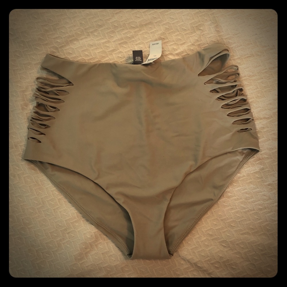 Aerie cutout high rise swim bottom